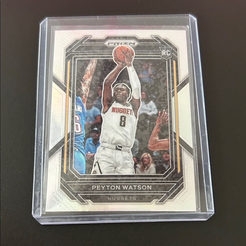 2022-23 Panini Prizm Peyton Watson #259 Silver Prizm (RC) Parallel - Nuggets